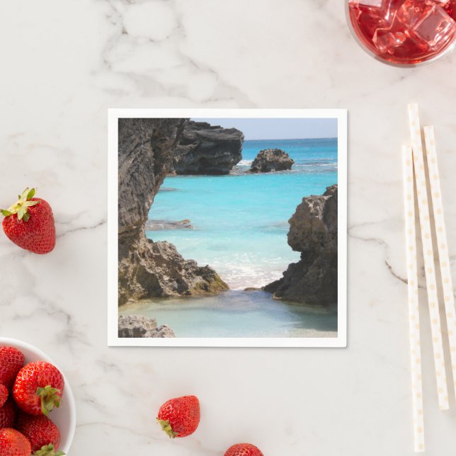 Photo of Tropical Island Coast & Sea Napkin (Insitu)