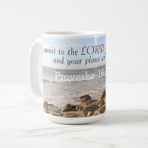 Photo of Wavy Ocean Shore Proverbs Bible Verse Sea Coffee Mug