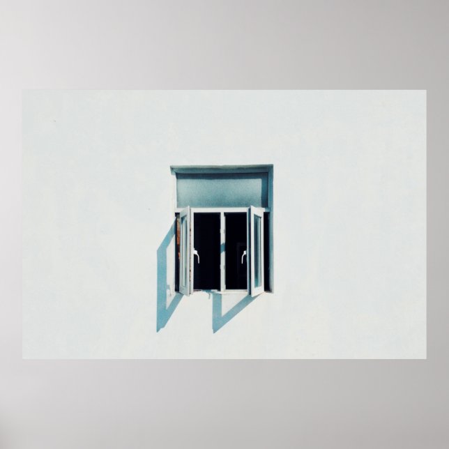 PHOTO OF WHITE GLASS PANEL WINDOW POSTER (Front)