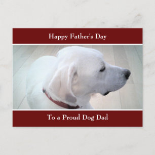 Photo of White Labrador Retriever Mix Cute Profile Holiday Postcard