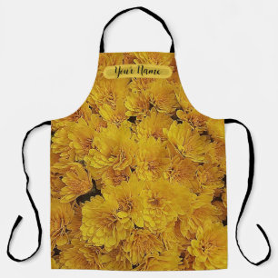 Photo of Yellow Mums Flowers Apron