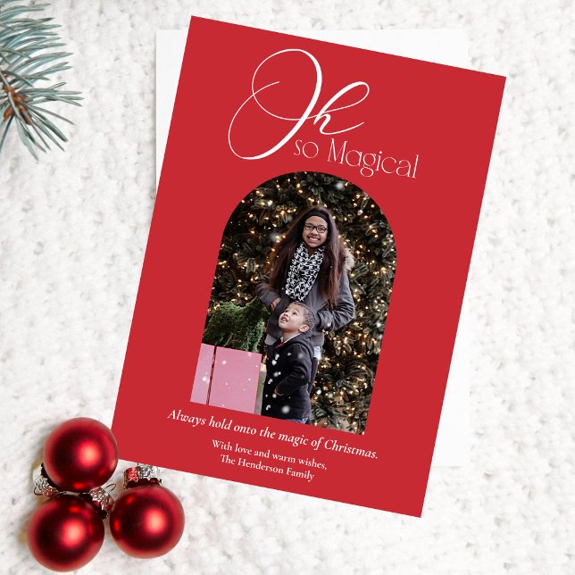 Photo Oh So Magical Christmas Holiday Card (Creator Uploaded)