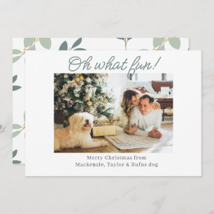 Photo Oh What Fun Christmas Holiday Card