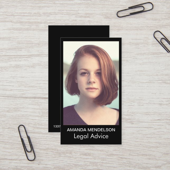 Photo or logo edit colours business card (Front/Back In Situ)