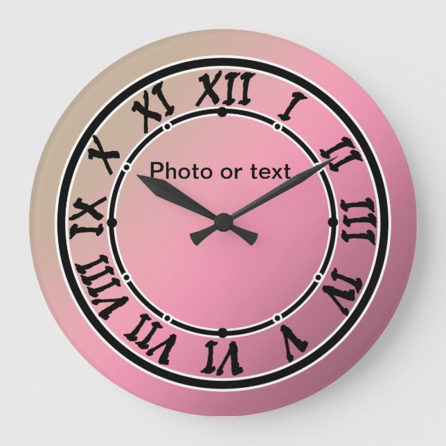 Photo or text large clock (Front)