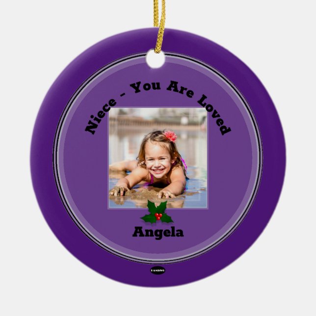 Photo Ornament with Mistletoe HAMbWG (Front)