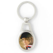 Photo Oval-Shaped Keychain