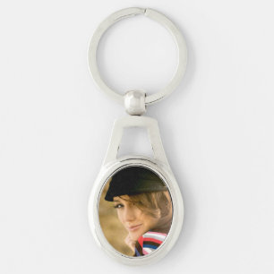 Photo Oval-Shaped Keychain
