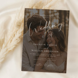 Photo Overlay   All in One Wedding Invitation