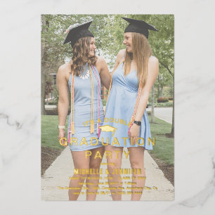 Photo Overlay Double Graduation Gold