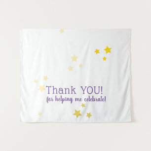 Photo Overlay Golden Yellow Stars Tapestry