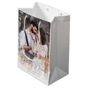 Photo Overlay Script Thanks So Much Favour Wedding Medium Gift Bag