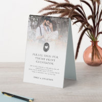 Photo Overlay Thumb Print Guest Book Sign