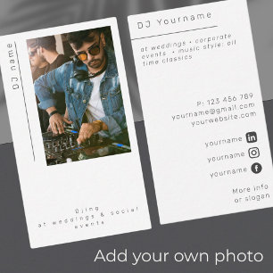 Photo party DJ weddings Business Card