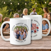 Photo Patriotic Flag Family Reunion Keepsake