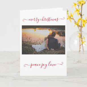 Photo Peace Joy Love Merry Christmas  Card