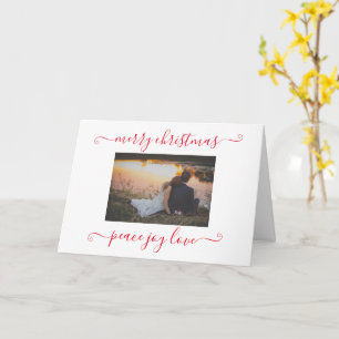 Photo Peace Joy Love Merry Christmas  Card