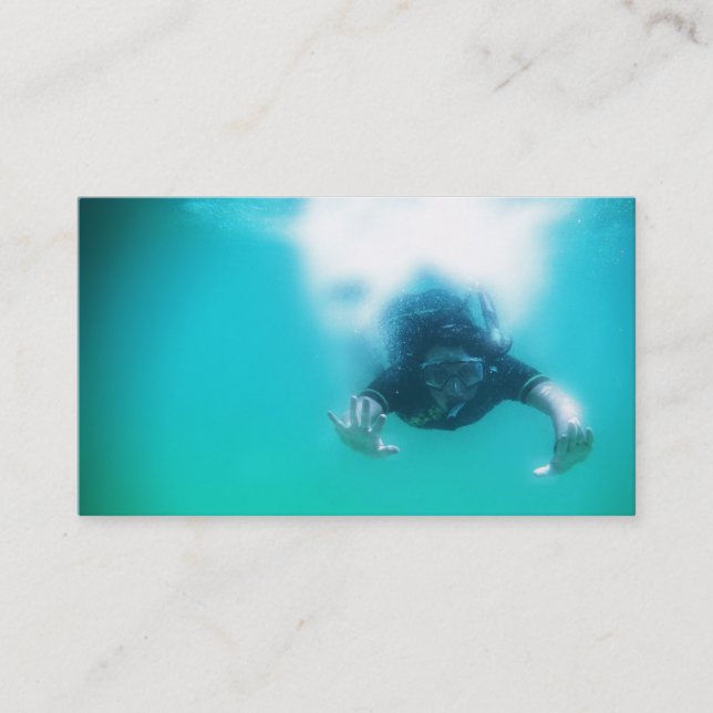 photo perfect snorkeler business card (Front)