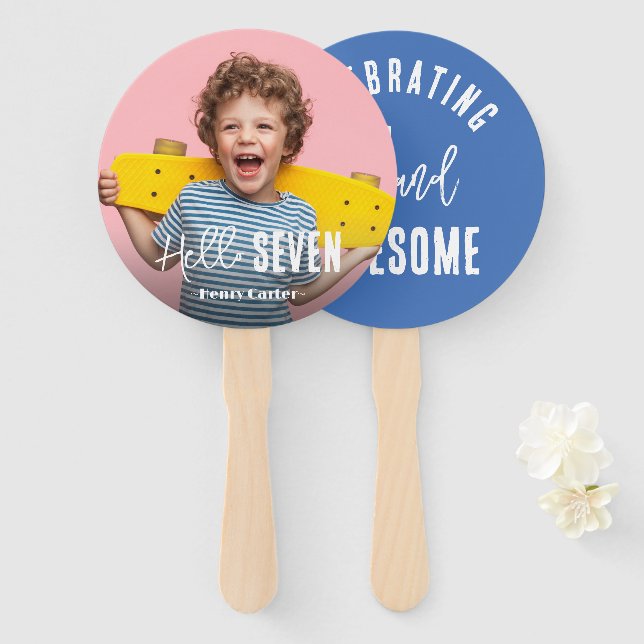 Photo Personalised Birthday Hand Fan (Front and Back)