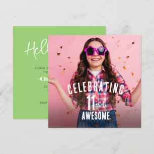 Photo Personalised Birthday Invitation