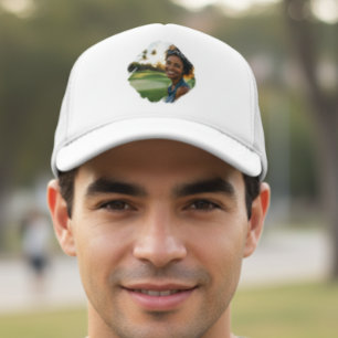 Photo Personalised Brush Stroke Trucker Hat
