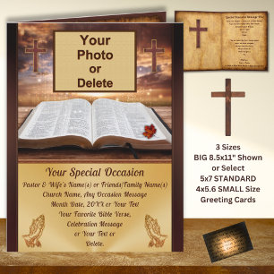 Photo, Personalised Cards for Pastors, Friends
