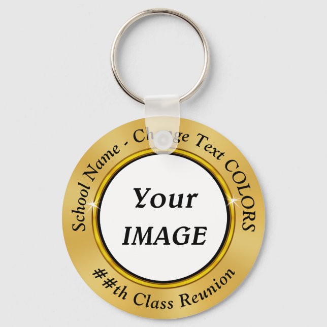 Photo Personalised Class Reunion Gift Ideas Key Ring (Front)