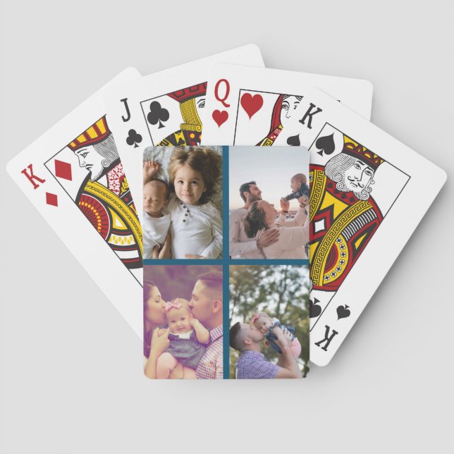Photo Personalised Custom Collage Playing Cards (Back)