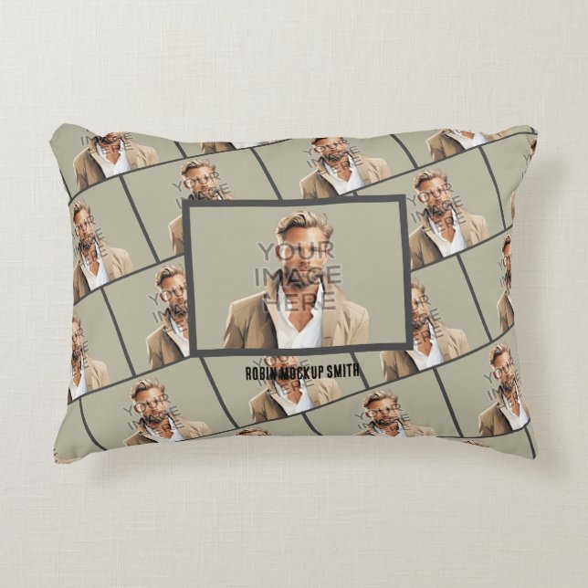 Photo Personalised Custom Throw Pillow (Front)