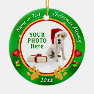 Photo, Personalised Dog Christmas Tree Ornaments