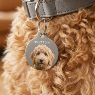 Photo Personalised Dogs Name - READ DESCRIPTION Pet Tag