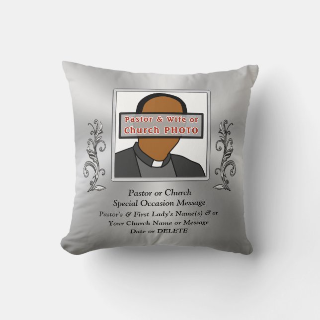 Photo Personalised, Gift Ideas for Pastor and Wife Cushion (Front)
