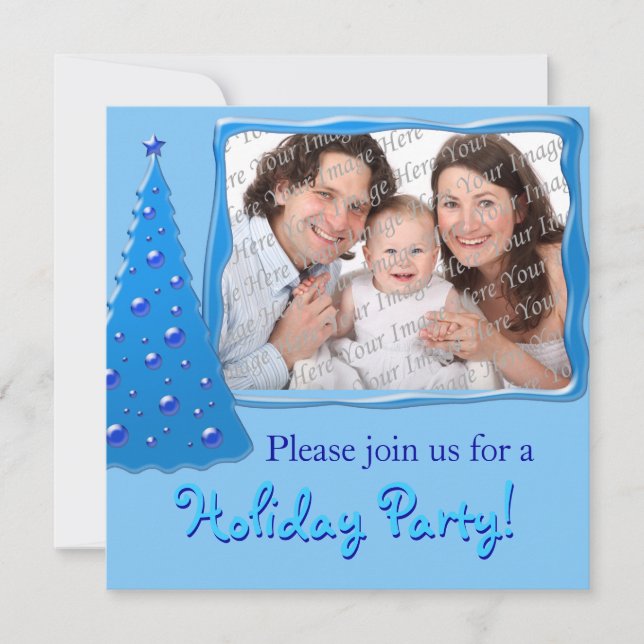 Photo Personalised Holiday Party Invitations (Front)