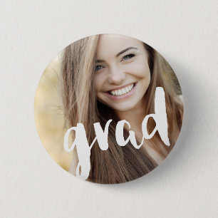 Photo Personalised Modern Grad Celebration 6 Cm Round Badge