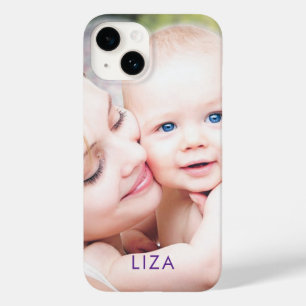 Photo Personalised Name Custom Simplistic Modern Case-Mate iPhone 14 Case