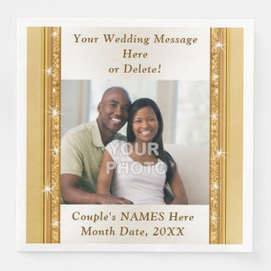 Photo Personalised Napkins for Wedding Reception