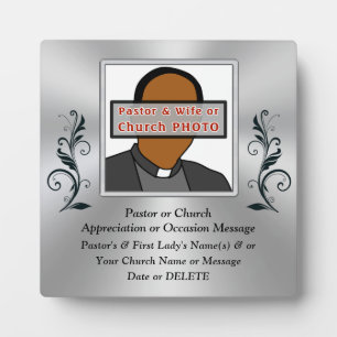 Photo Personalised, Pastor Appreciation Gifts,  Plaque