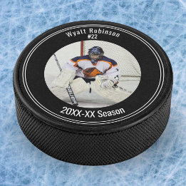 Photo Personalised Player Ice Hockey Puck