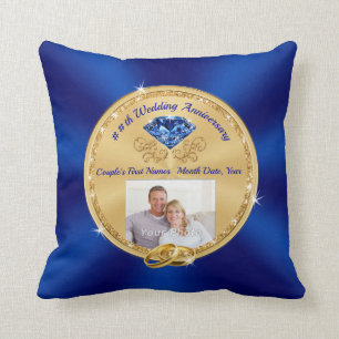 Photo Personalised Sapphire Anniversary Parents Cushion