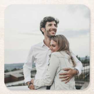 Photo Personalised Square Paper Coaster