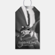 Photo Personalised Thank You Wedding Gift Tag