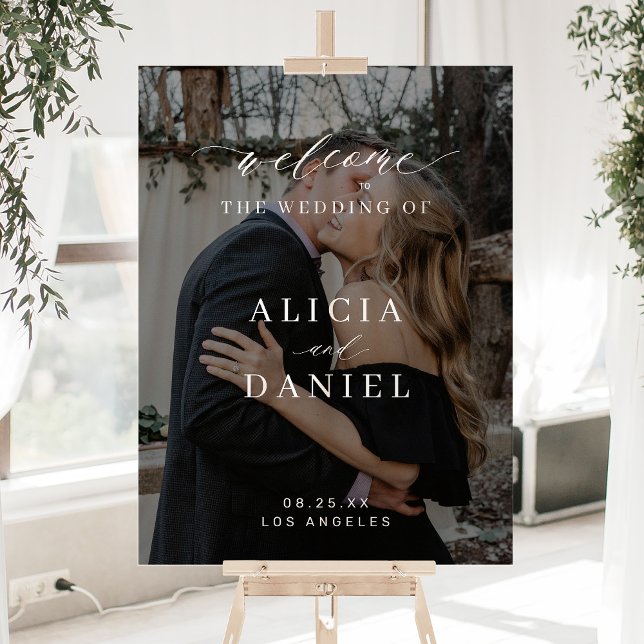 Photo personalised wedding welcome Acrylic Sign (Creator Uploaded)
