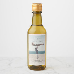 photo personalised wedding wine label