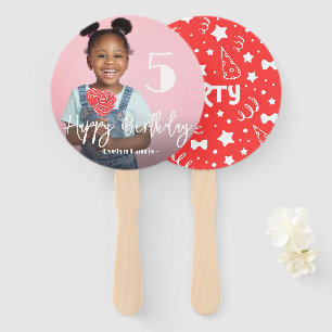 Photo Personalized Birthday Hand Fan