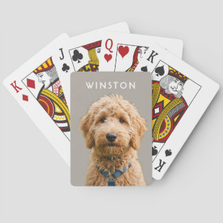 Photo Personalized Dogs Name - READ DESCRIPTION Playing Cards