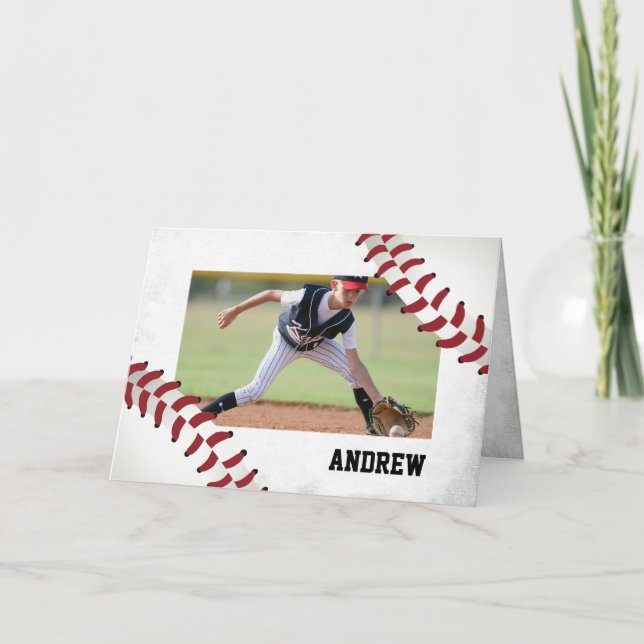Photo Personalized Name, Andrew Birthday Large Gru Card (Front)