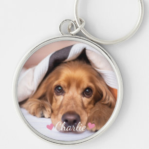 Photo Personalized Name Pet  Key Ring