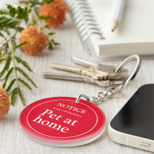 Photo Pet At Home Keychain