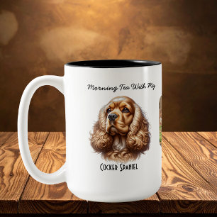 Photo Pet Cocker Spaniel Personalise Two-Tone Coffee Mug