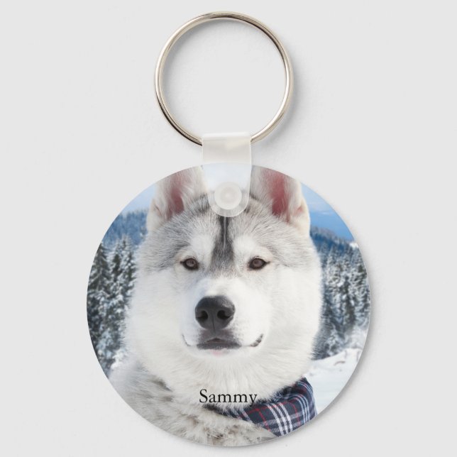 Photo Pet Name  Key Ring (Front)